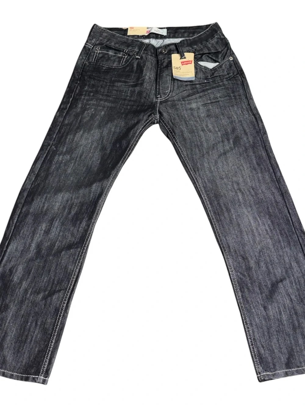 Levi's 505 Straight Fit Jeans Dark Blue Wash Denim 28x28 NWT